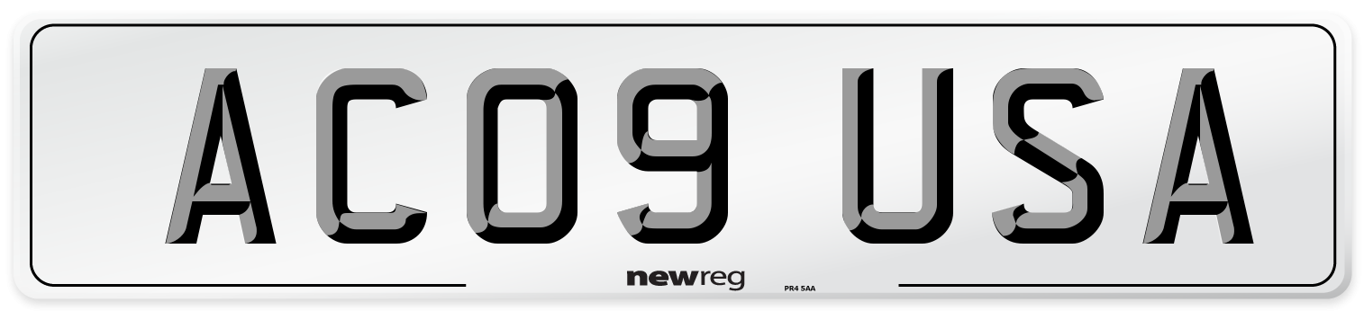 AC09 USA Number Plate from New Reg